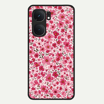 Cherry Blossom Charm Glass Case For iQOO Neo 9 Pro back cover – full design glossy printed glass finish