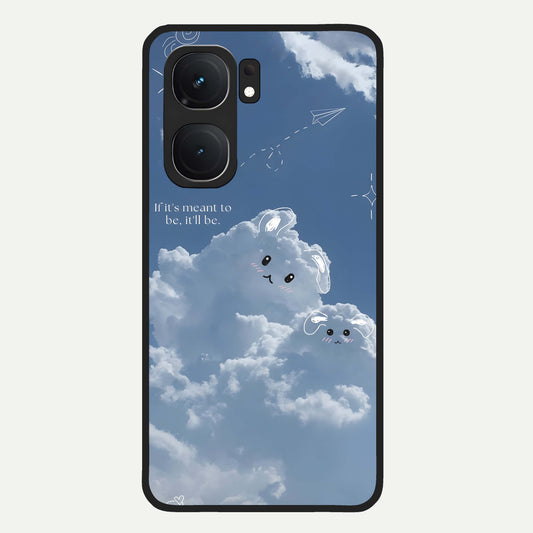  Cloud Bunny Dreams Glass Case For iQOO Neo 9 Pro back cover – full design glossy printed glass finish