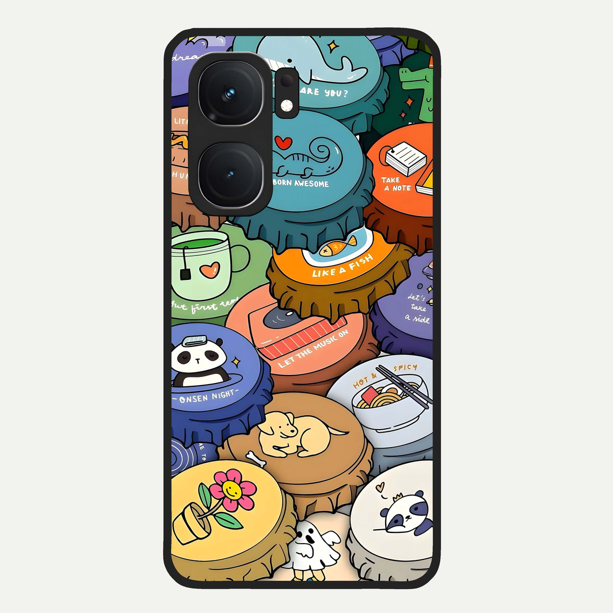  Coins Patterns Glass Case For iQOO Neo 9 Pro back cover – full design glossy printed glass finish