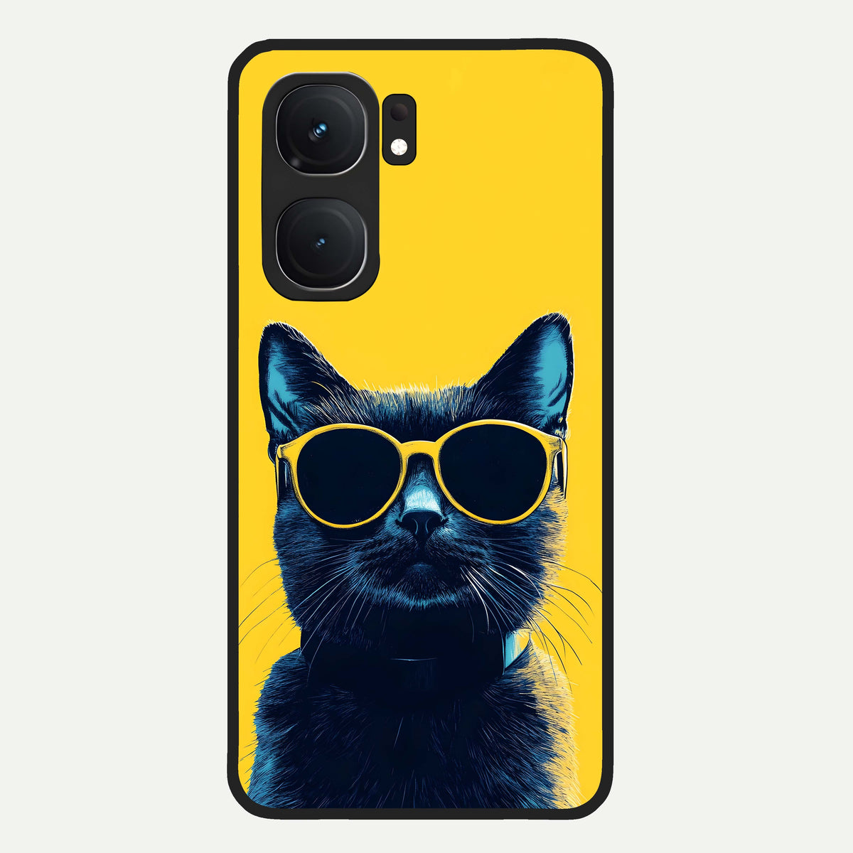  Cool Cat Vibes Glass Case For iQOO Neo 9 Pro back cover – full design glossy printed glass finish
