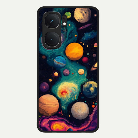  Cosmic Planet Journey Glass Case For iQOO Neo 9 Pro back cover – full design glossy printed glass finish