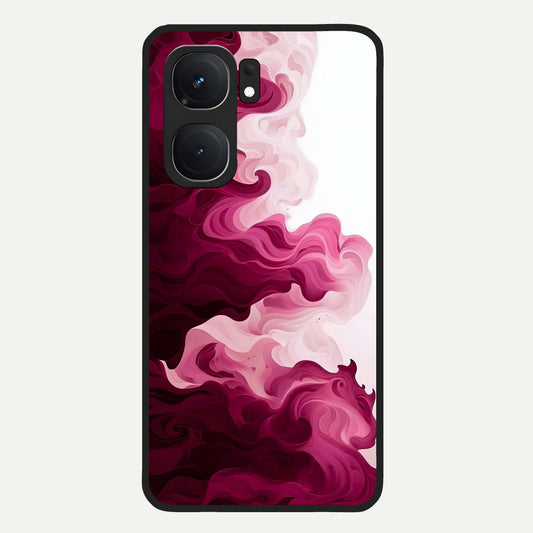  Crimson Wave Flow Glass Case For iQOO Neo 9 Pro back cover – full design glossy printed glass finish