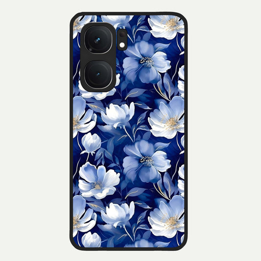  Cute Floral Patterns Glass Case For iQOO Neo 9 Pro back cover – full design glossy printed glass finish