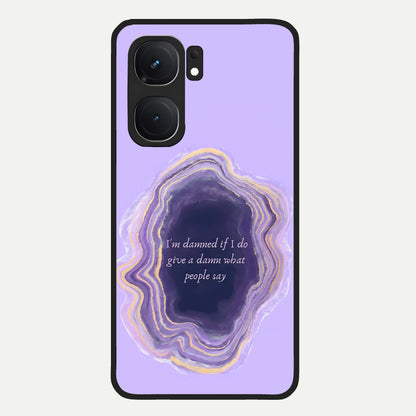  Damned People Quote Glass Case For iQOO Neo 9 Pro back cover – full design glossy printed glass finish
