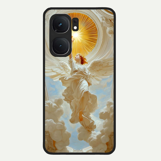  Divine Light Angel Glass Case For iQOO Neo 9 Pro back cover – full design glossy printed glass finish
