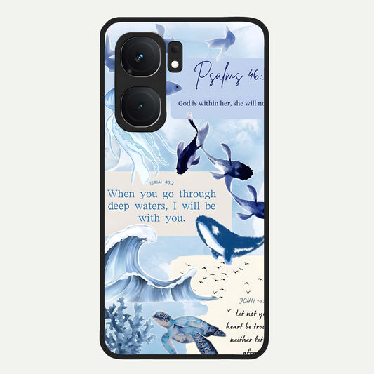  Faithful Ocean Promise Glass Case For iQOO Neo 9 Pro back cover – full design glossy printed glass finish