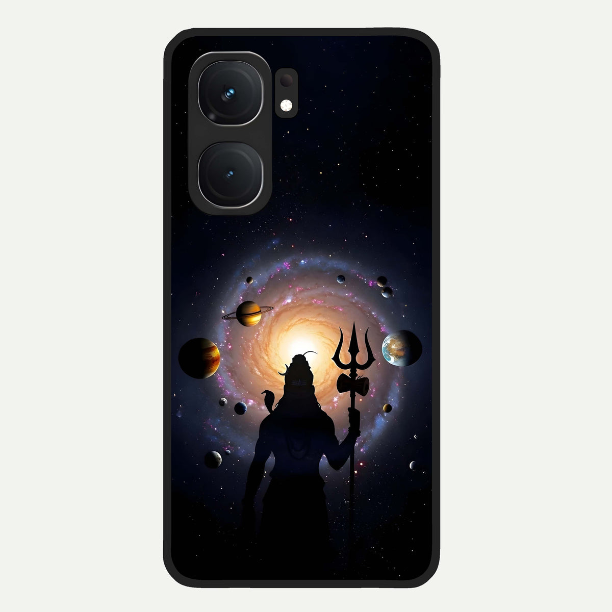  Galactic Shiva Vision Glass Case For iQOO Neo 9 Pro back cover – full design glossy printed glass finish