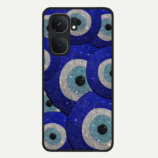  Galaxy Eye Flow Glass Case For iQOO Neo 9 Pro back cover – full design glossy printed glass finish