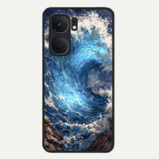  Giant Ocean Wave Glass Case For iQOO Neo 9 Pro back cover – full design glossy printed glass finish