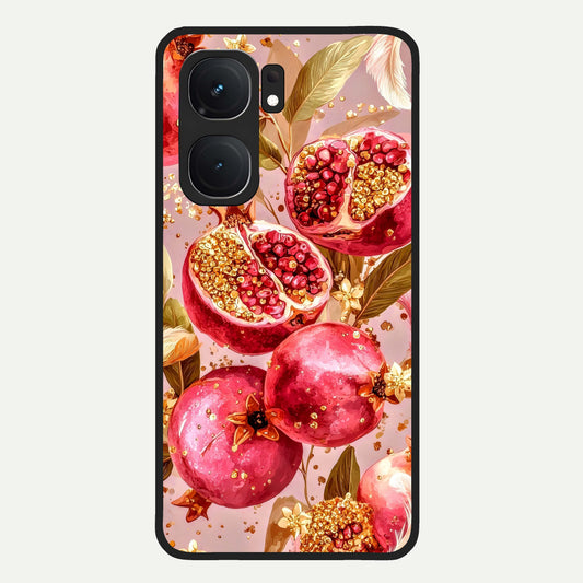  Golden Bloom Glow Glass Case For iQOO Neo 9 Pro back cover – full design glossy printed glass finish