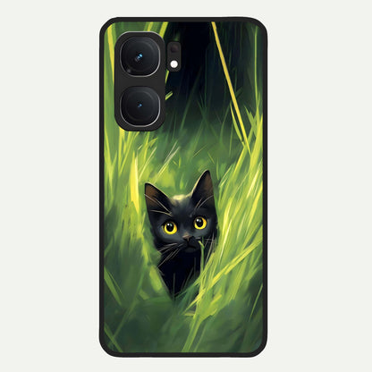  Hidden Cat Whisper Glass Case For iQOO Neo 9 Pro back cover – full design glossy printed glass finish