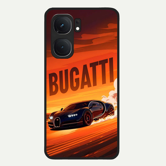  Inferno Bugatti Storm Glass Case For iQOO Neo 9 Pro back cover – full design glossy printed glass finish