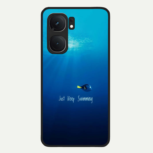  Just Keep Swimming Glass Case For iQOO Neo 9 Pro back cover – full design glossy printed glass finish