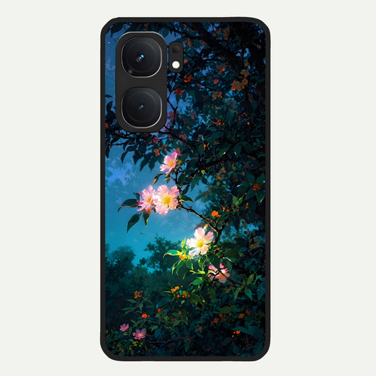  Midnight Bloom Glow Glass Case For iQOO Neo 9 Pro back cover – full design glossy printed glass finish