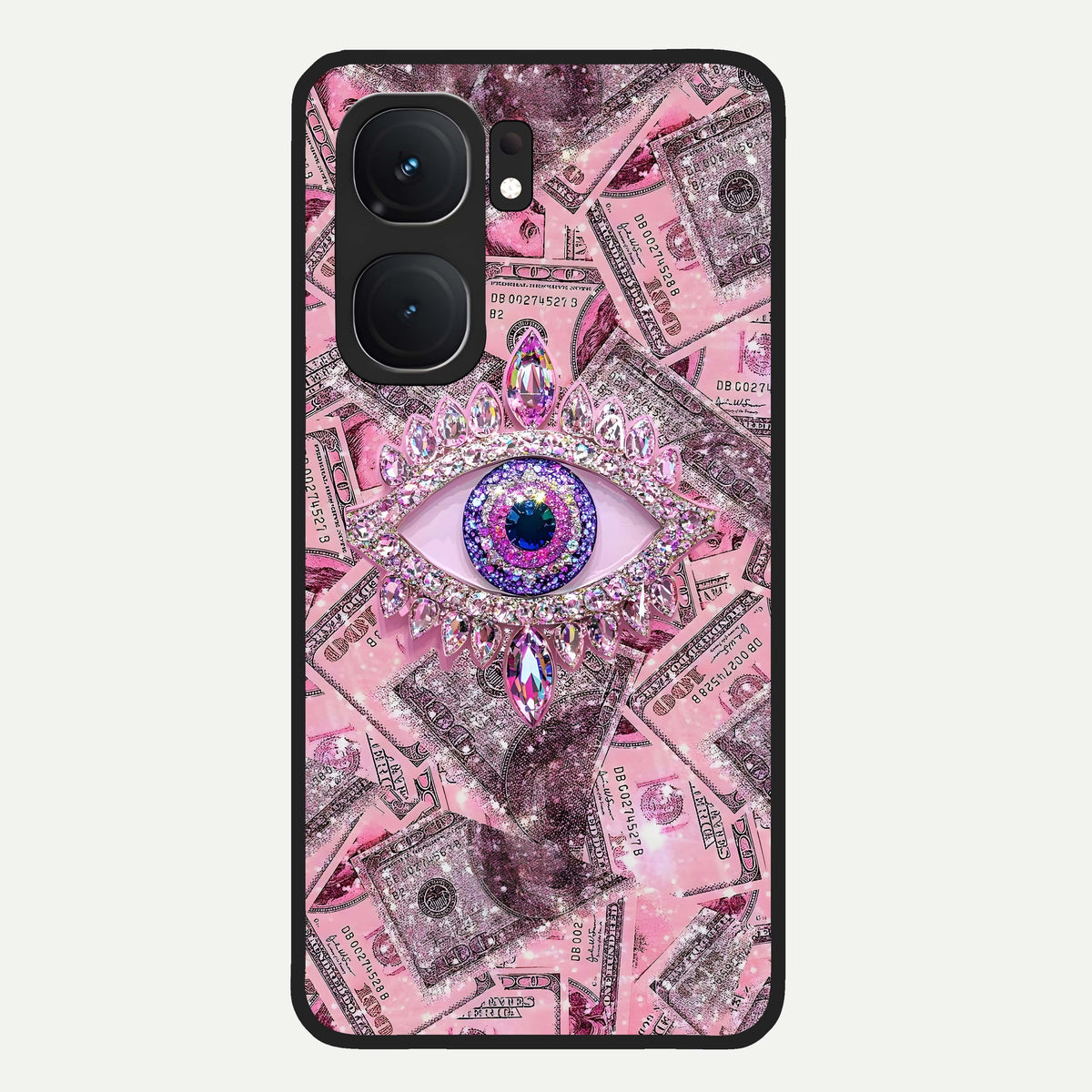  Money Eye Luxe Glass Case For iQOO Neo 9 Pro back cover – full design glossy printed glass finish
