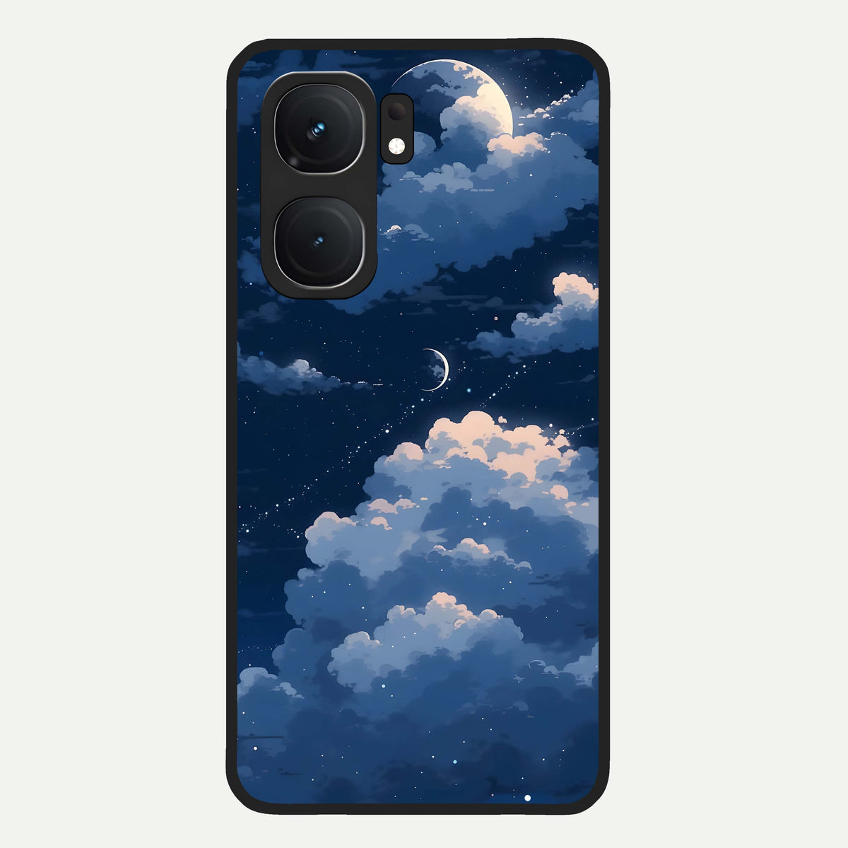  Moon Dream Haze Glass Case For iQOO Neo 9 Pro back cover – full design glossy printed glass finish