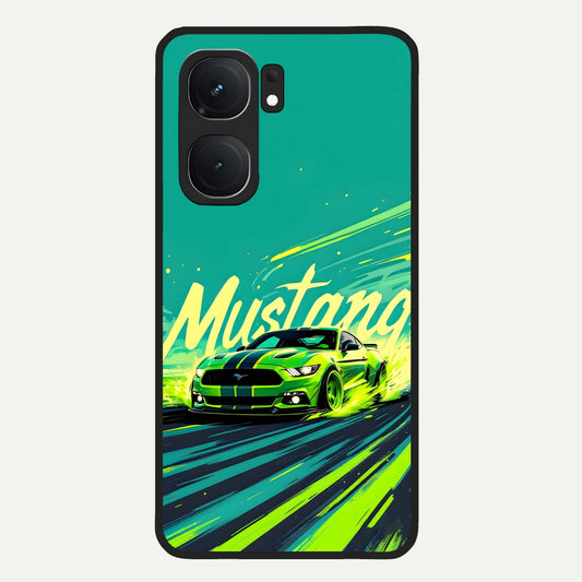  Mustang Bang Glass Case For iQOO Neo 9 Pro back cover – full design glossy printed glass finish