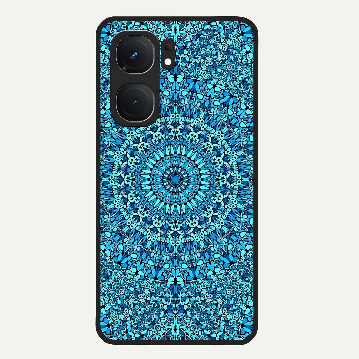  Ocean Bloom Mandala Glass Case For iQOO Neo 9 Pro back cover – full design glossy printed glass finish