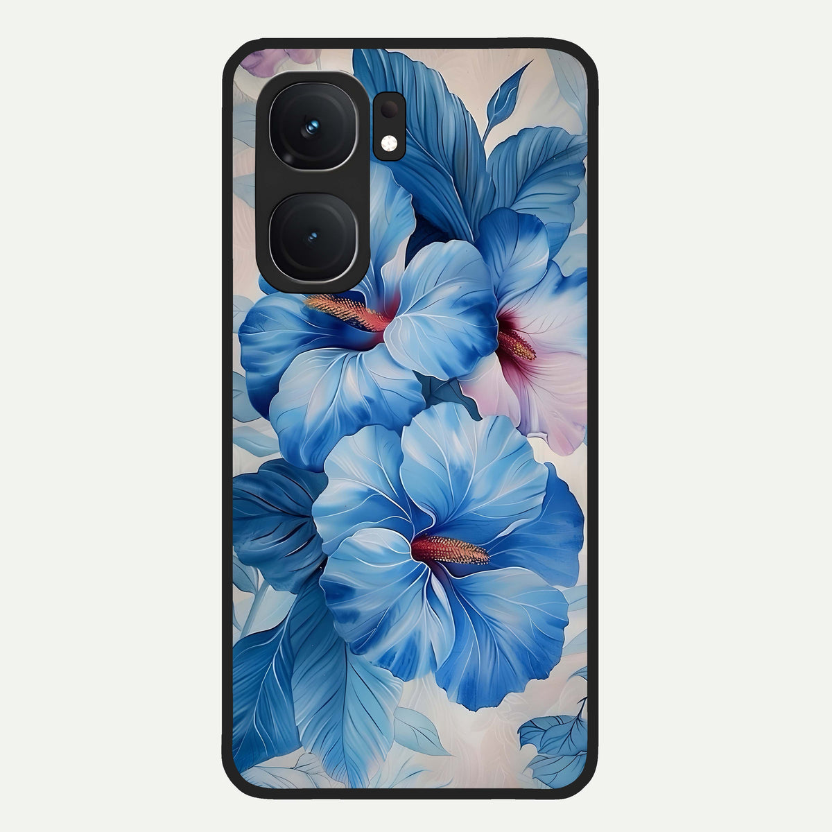  Ocean Hibiscus Grace Glass Case For iQOO Neo 9 Pro back cover – full design glossy printed glass finish