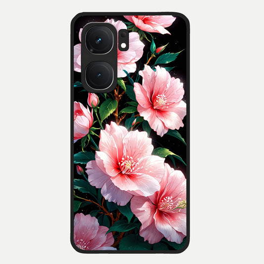  Peach Flower Glass Case For iQOO Neo 9 Pro back cover – full design glossy printed glass finish