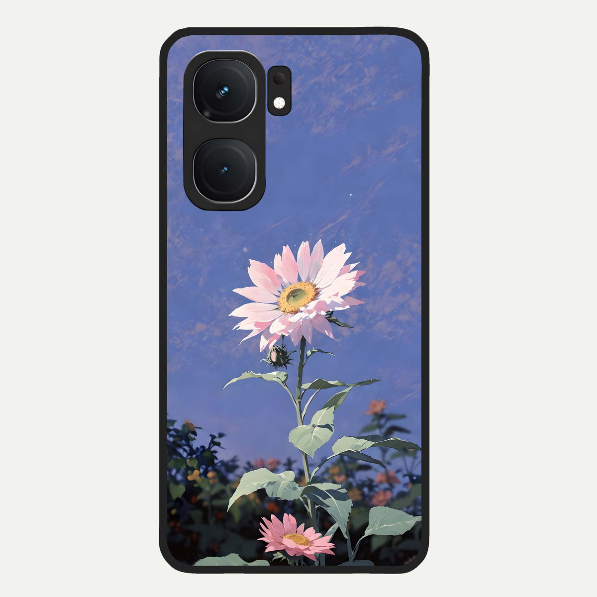  Pink Shells Outline Glass Case For iQOO Neo 9 Pro back cover – full design glossy printed glass finish