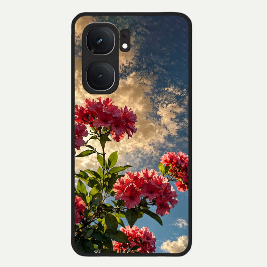  Red Bloom Skies Glass Case For iQOO Neo 9 Pro back cover – full design glossy printed glass finish