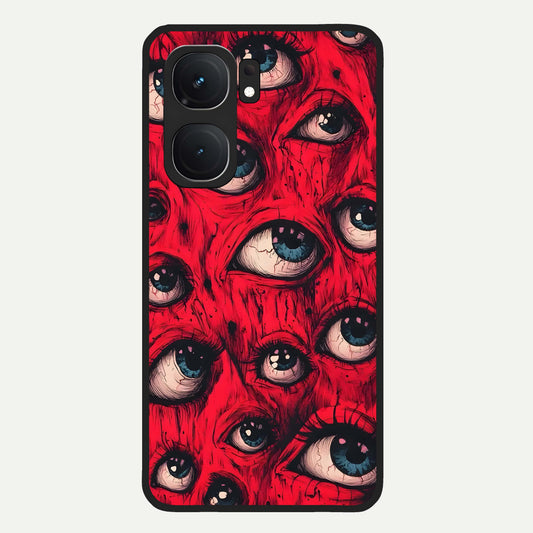 Red Eyes Pattern Glass Case For iQOO Neo 9 Pro back cover – full design glossy printed glass finish