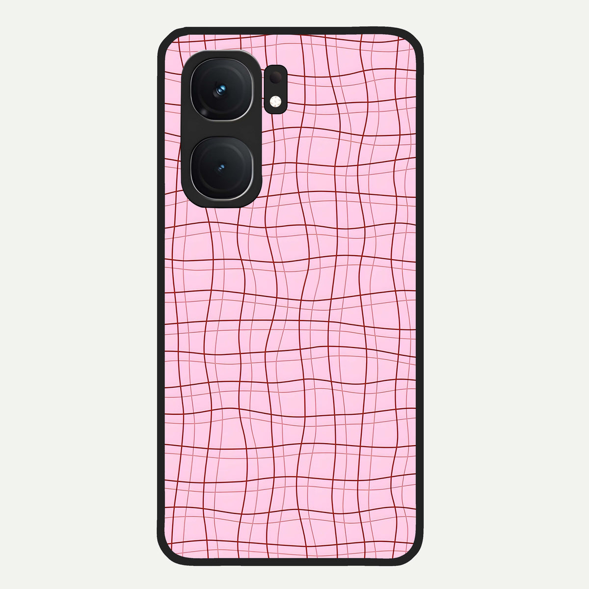  Soft Grid Bliss Glass Case For iQOO Neo 9 Pro back cover – full design glossy printed glass finish