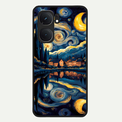  Starry Sky Serenity Glass Case For iQOO Neo 9 Pro back cover – full design glossy printed glass finish