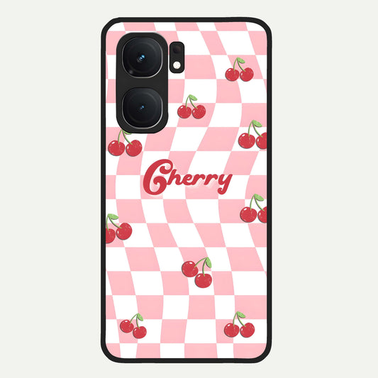  Sweet Cherry Vibes Glass Case For iQOO Neo 9 Pro back cover – full design glossy printed glass finish