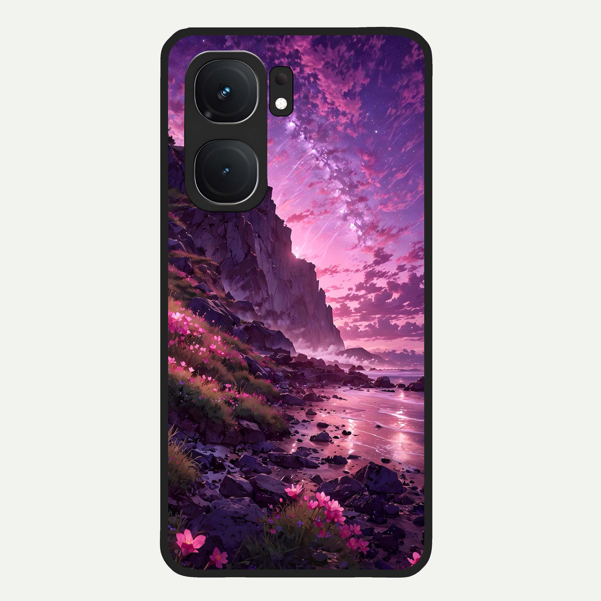  Twilight Blossom Coast Glass Case For iQOO Neo 9 Pro back cover – full design glossy printed glass finish
