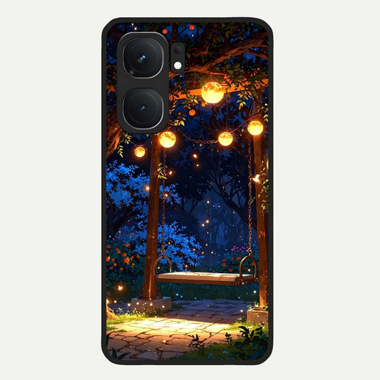  Twilight Garden Swing Glass Case For iQOO Neo 9 Pro back cover – full design glossy printed glass finish