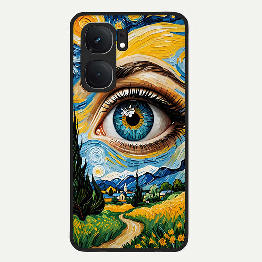  Van Gogh Eye Glass Case For iQOO Neo 9 Pro back cover – full design glossy printed glass finish