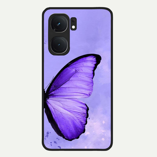  Violet Dream Wing Glass Case For iQOO Neo 9 Pro back cover – full design glossy printed glass finish