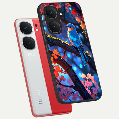  Blooming Water Drift phone case For iQOO Neo 9 Pro showing premium glass back cover with detailed artwork