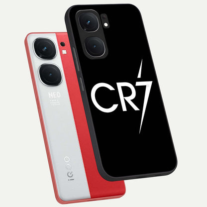  CR7 Elite Strike phone case For iQOO Neo 9 Pro showing premium glass back cover with detailed artwork