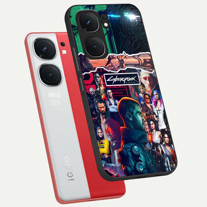  CYBERPUNK Legacy phone case For iQOO Neo 9 Pro showing premium glass back cover with detailed artwork