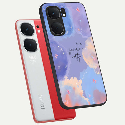  Celestial Cloud Magic phone case For iQOO Neo 9 Pro showing premium glass back cover with detailed artwork