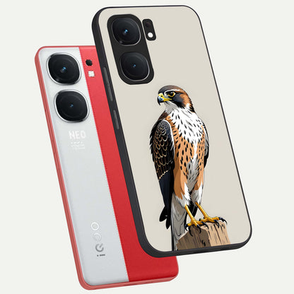  Clever Eagle phone case For iQOO Neo 9 Pro showing premium glass back cover with detailed artwork