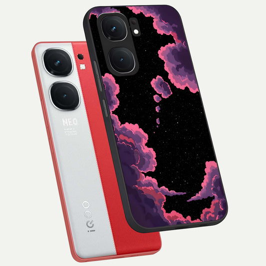  Cosmic Cloud Journey phone case For iQOO Neo 9 Pro showing premium glass back cover with detailed artwork
