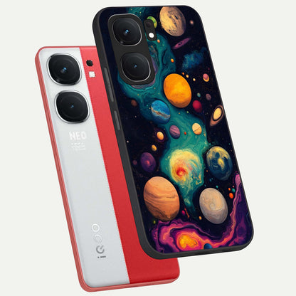  Cosmic Planet Journey phone case For iQOO Neo 9 Pro showing premium glass back cover with detailed artwork