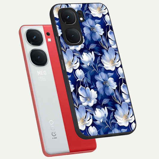  Cute Floral Patterns phone case For iQOO Neo 9 Pro showing premium glass back cover with detailed artwork