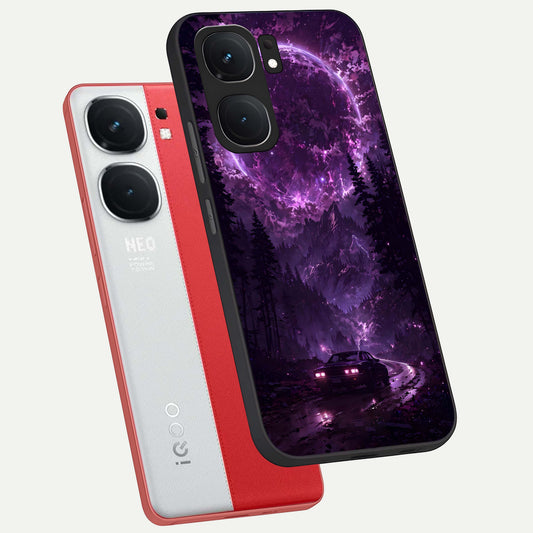  Eternal Cosmic Drive phone case For iQOO Neo 9 Pro showing premium glass back cover with detailed artwork