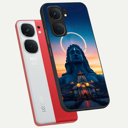  Eternal Shiva Aura phone case For iQOO Neo 9 Pro showing premium glass back cover with detailed artwork