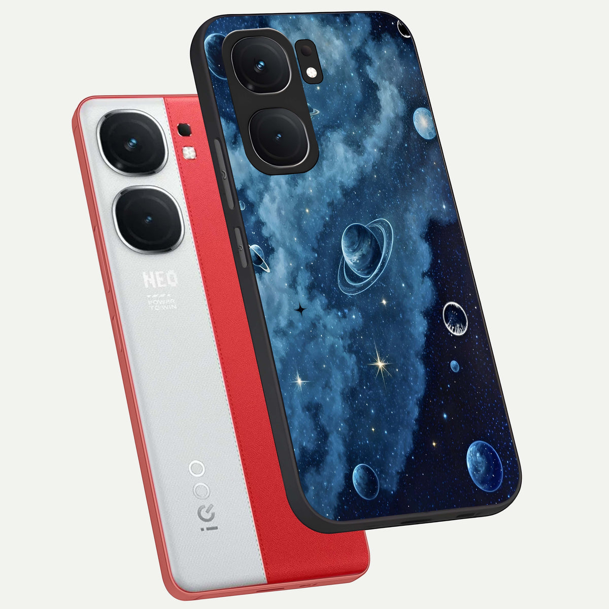  Galaxy Dream Space phone case For iQOO Neo 9 Pro showing premium glass back cover with detailed artwork