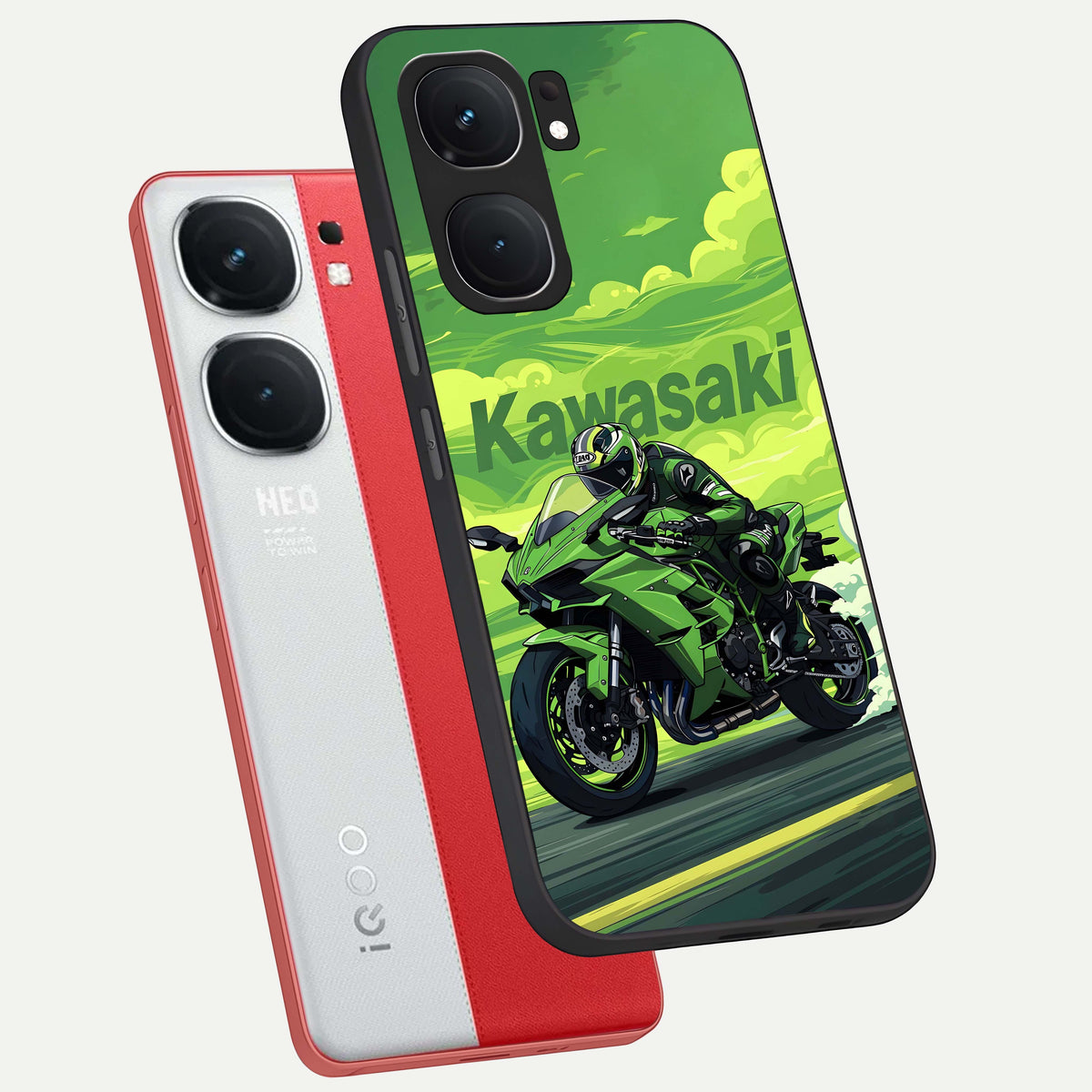  Greenery Sky phone case For iQOO Neo 9 Pro showing premium glass back cover with detailed artwork