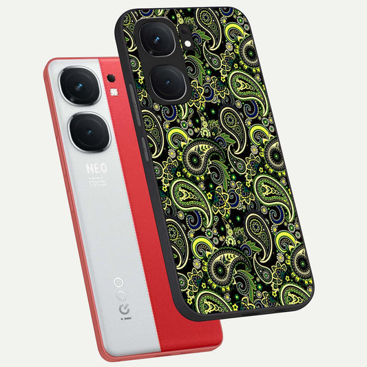  Green Lemon phone case For iQOO Neo 9 Pro showing premium glass back cover with detailed artwork