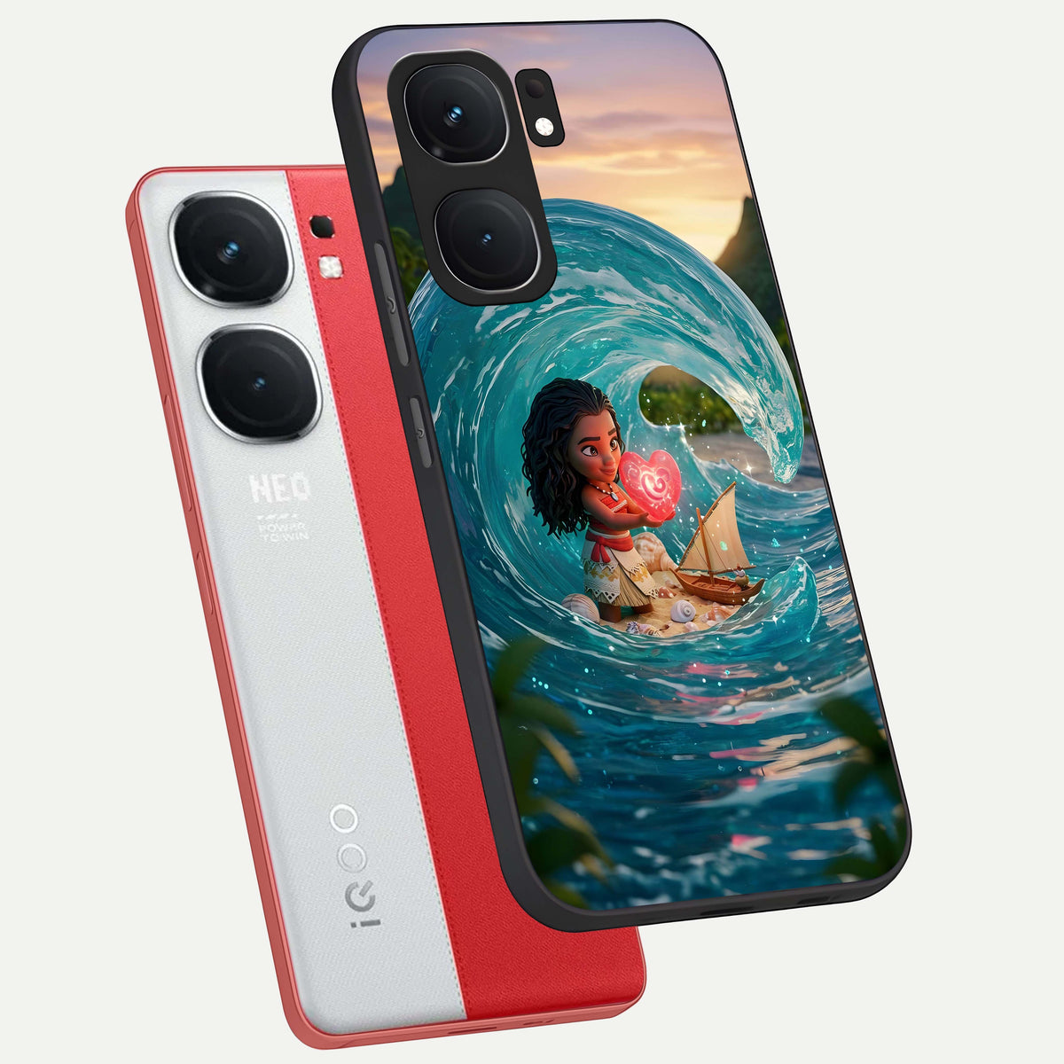  Heart of Ocean phone case For iQOO Neo 9 Pro showing premium glass back cover with detailed artwork