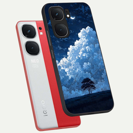  Midnight Sky Serenity phone case For iQOO Neo 9 Pro showing premium glass back cover with detailed artwork