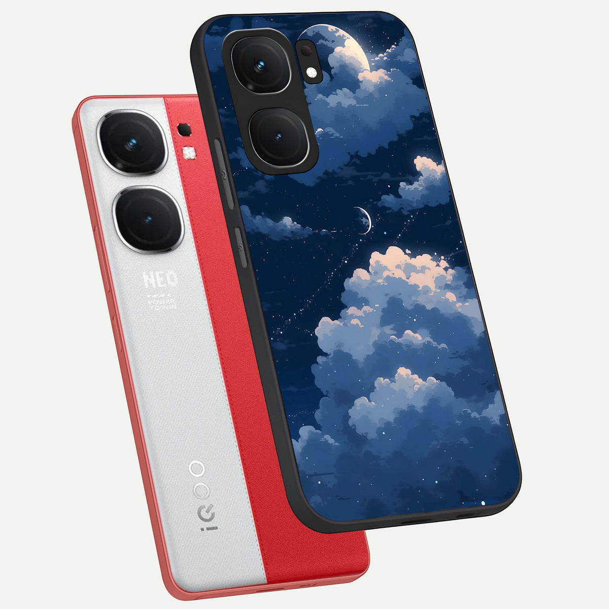  Moon Dream Haze phone case For iQOO Neo 9 Pro showing premium glass back cover with detailed artwork